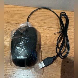 New Verbatim Wired USB Mouse In Black model#99202